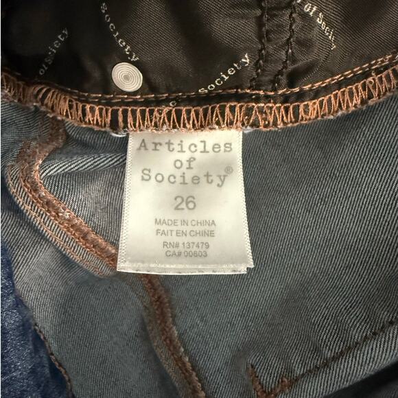 Articles of Society Skinny Jeans Women’s 26x28 Medium Wash Stretch Denim - Picture 6 of 8